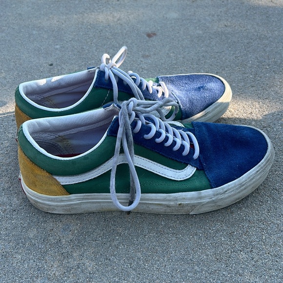 Old school blue green and yellow vans shoes - Picture 2 of 3
